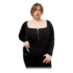 Art. 715 – Fitted Bodysuit with Zipper